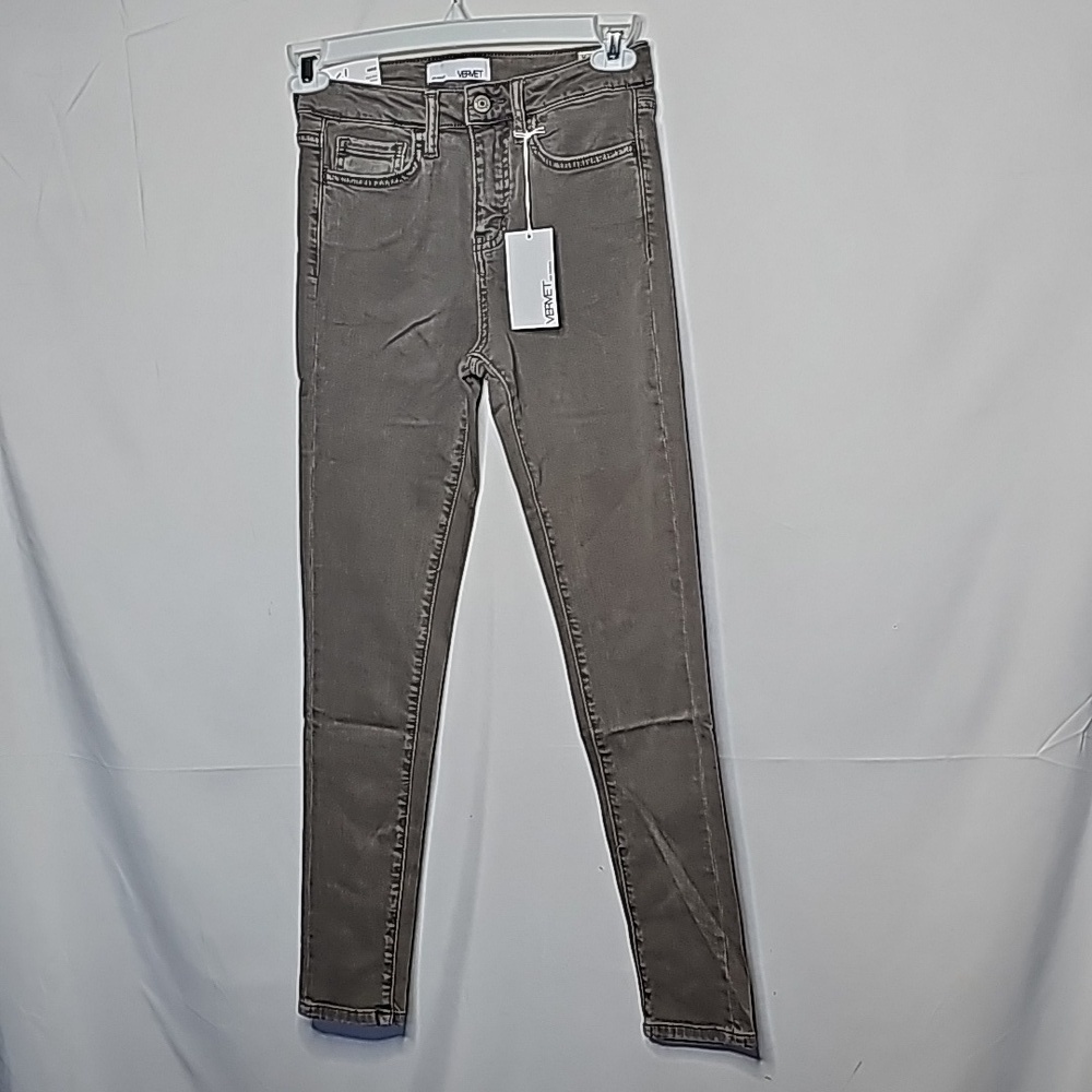 NWT Vervet Haylie high rise skinny gray denim jeans sz 25